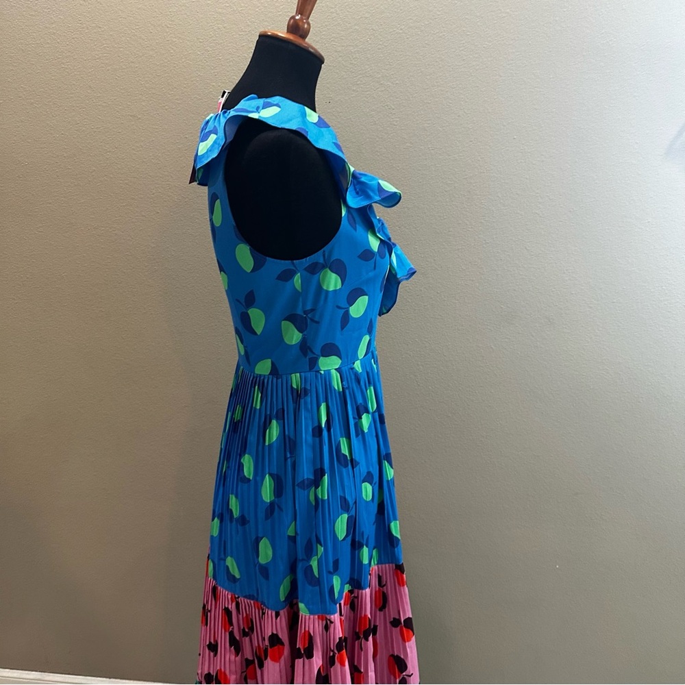 Kate Spade Blue, Pink, and Green Ruffle Dress - Picture 15 of 16